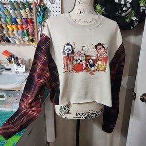 Upcycled Oversized Cropped Sweatshirt